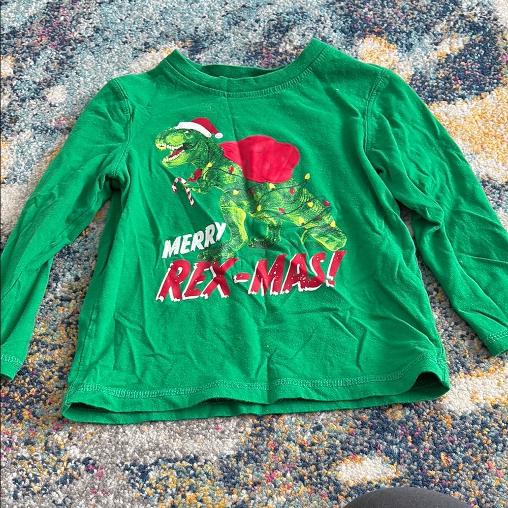 George Green and Red Long Sleeve Tees with Holiday Designs